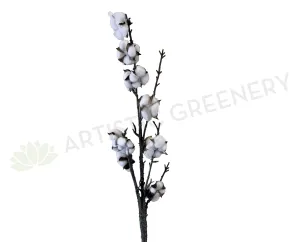 F0277 Artificial Cotton Flower Spray  Available in 2 Styles 110cm/78cm dried green plant  