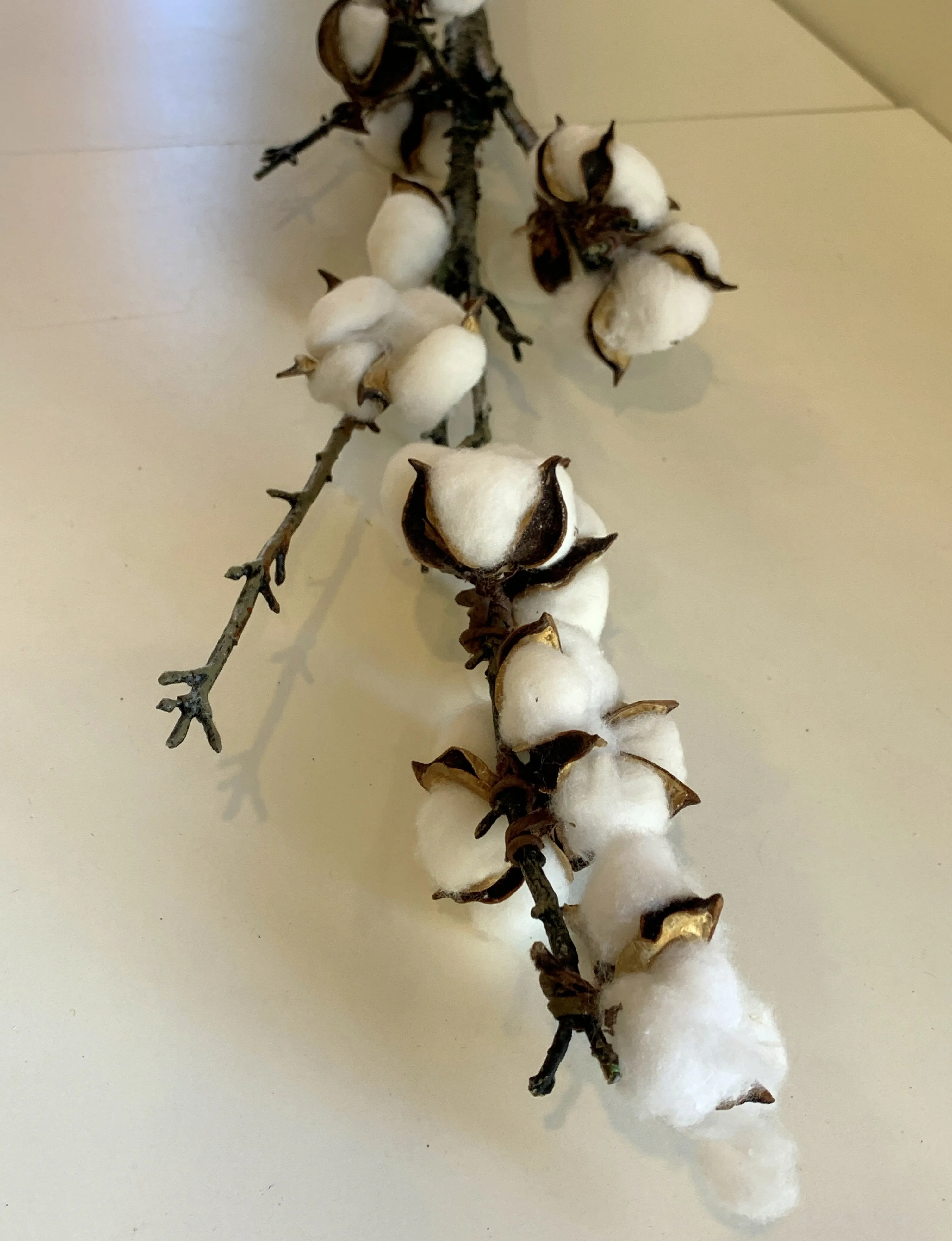 F0277 Artificial Cotton Flower Spray  Available in 2 Styles 110cm/78cm