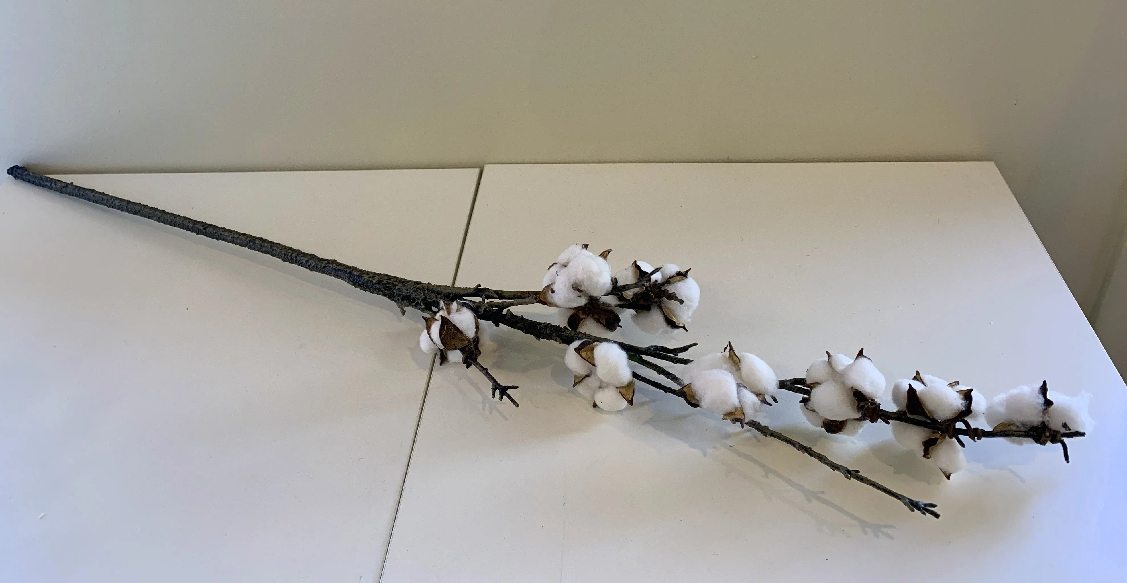 F0277 Artificial Cotton Flower Spray  Available in 2 Styles 110cm/78cm