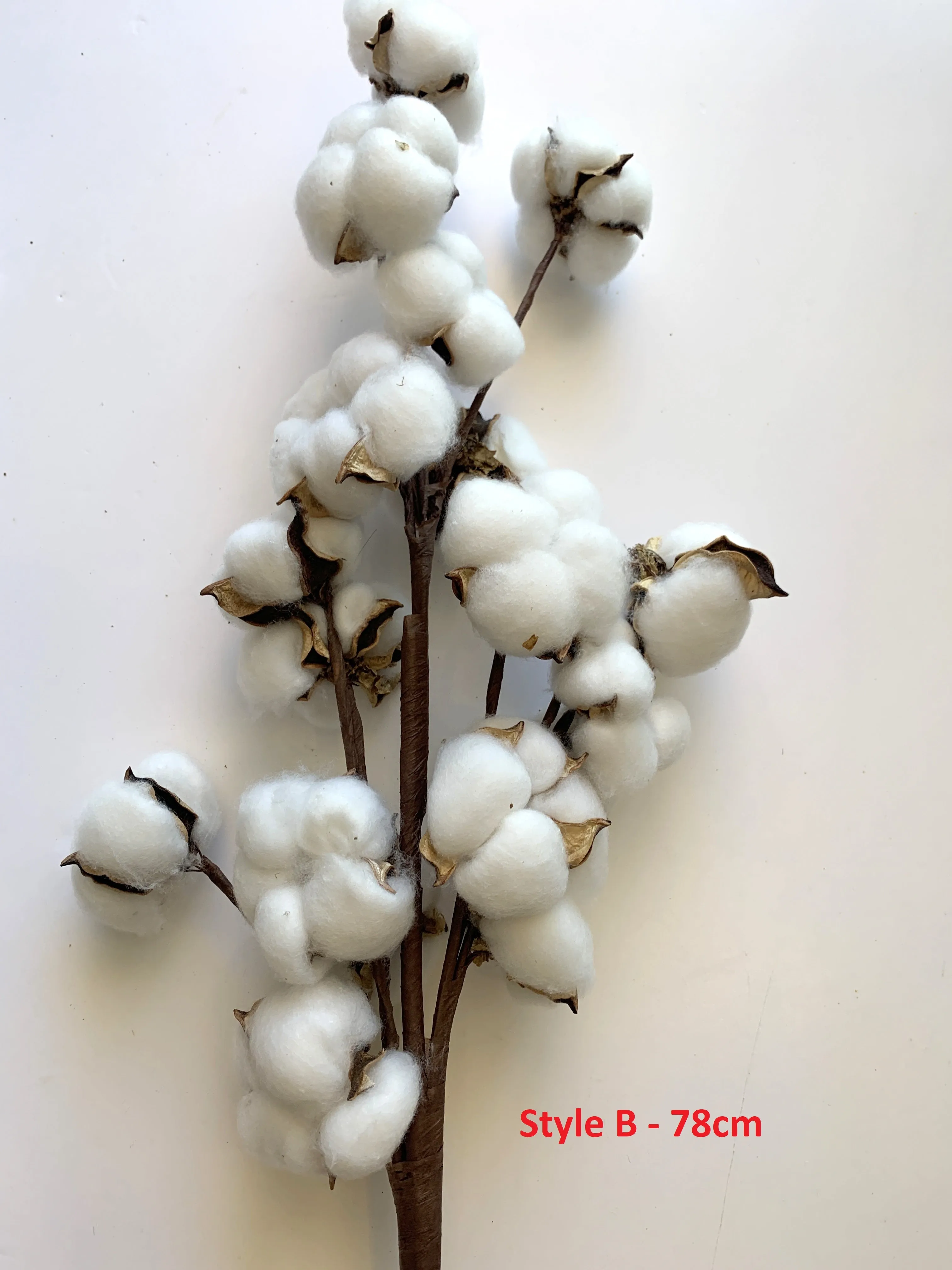 F0277 Artificial Cotton Flower Spray  Available in 2 Styles 110cm/78cm