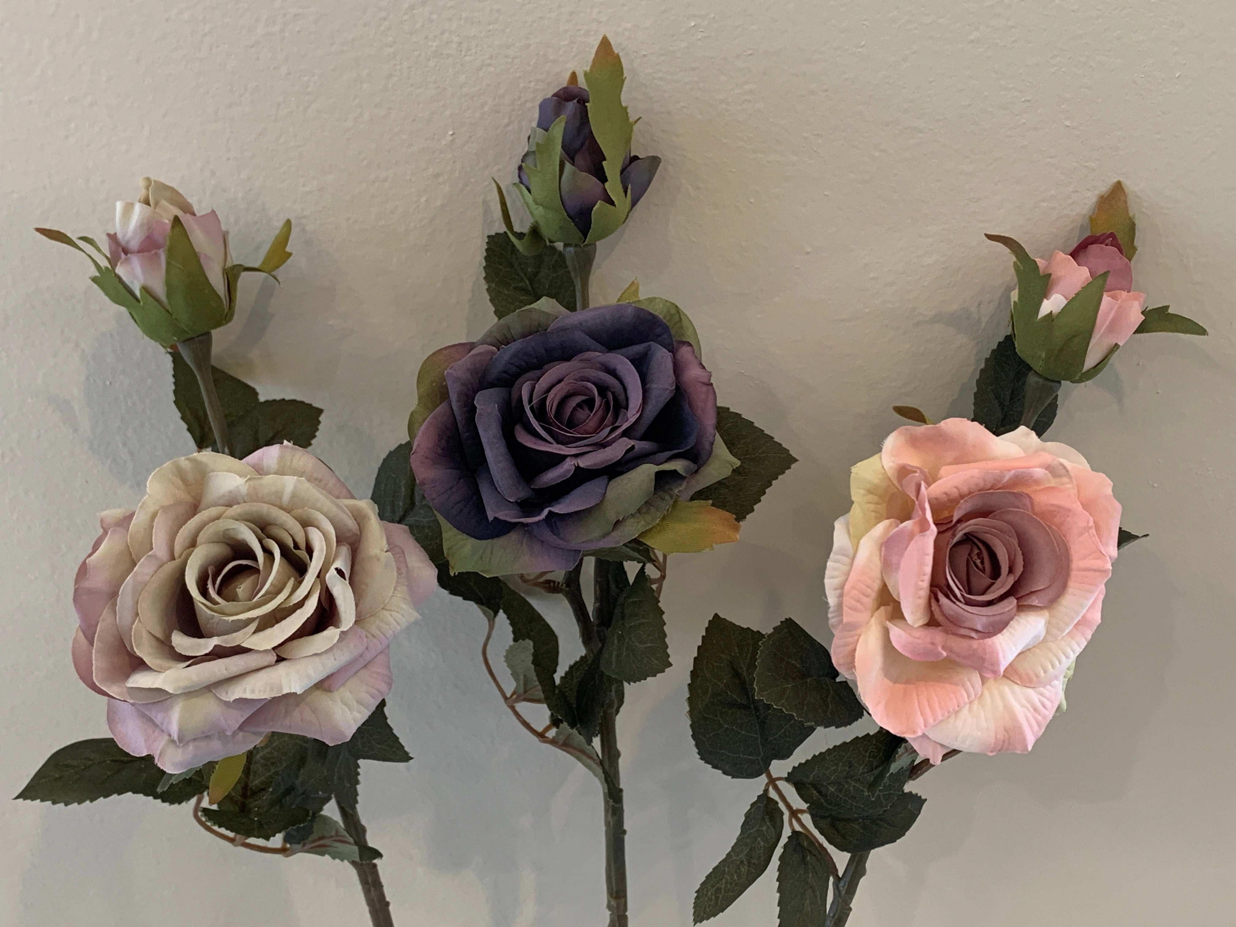 F0281 Rustic Style Rose 46cm Dusty Pink / Purple / Pink