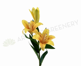 F0303 Tiger Lily Spray ( Latex ) 72cm Yellow outdoor greenery  