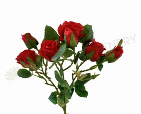 F0304 Small Rose Spray 63cm Red indoor houseplants  