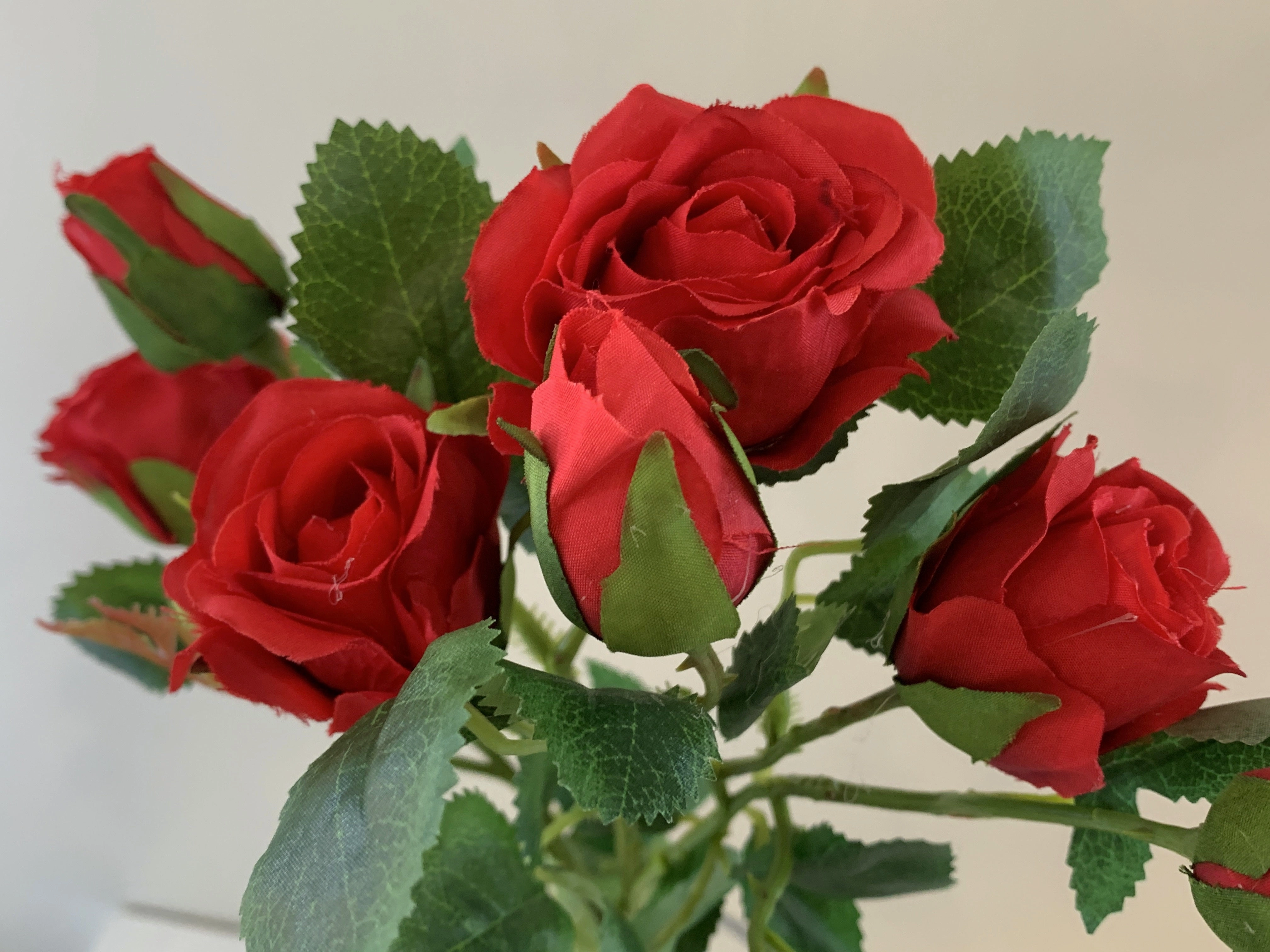F0304 Small Rose Spray 63cm Red