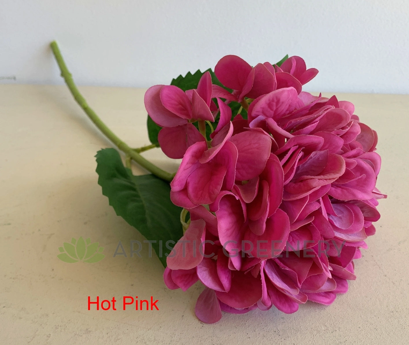 F0307 Latex Hydrangea Single Stem (Real Touch Quality) 49cm 5 Colours