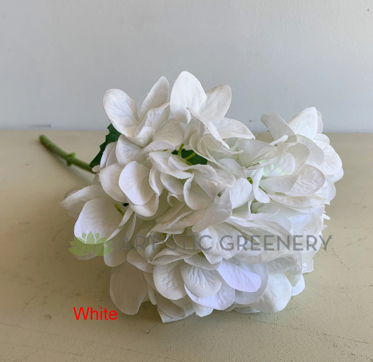 F0307 Latex Hydrangea Single Stem (Real Touch Quality) 49cm 5 Colours