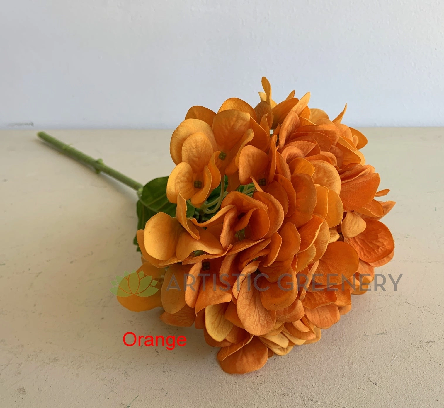 F0307 Latex Hydrangea Single Stem (Real Touch Quality) 49cm 5 Colours