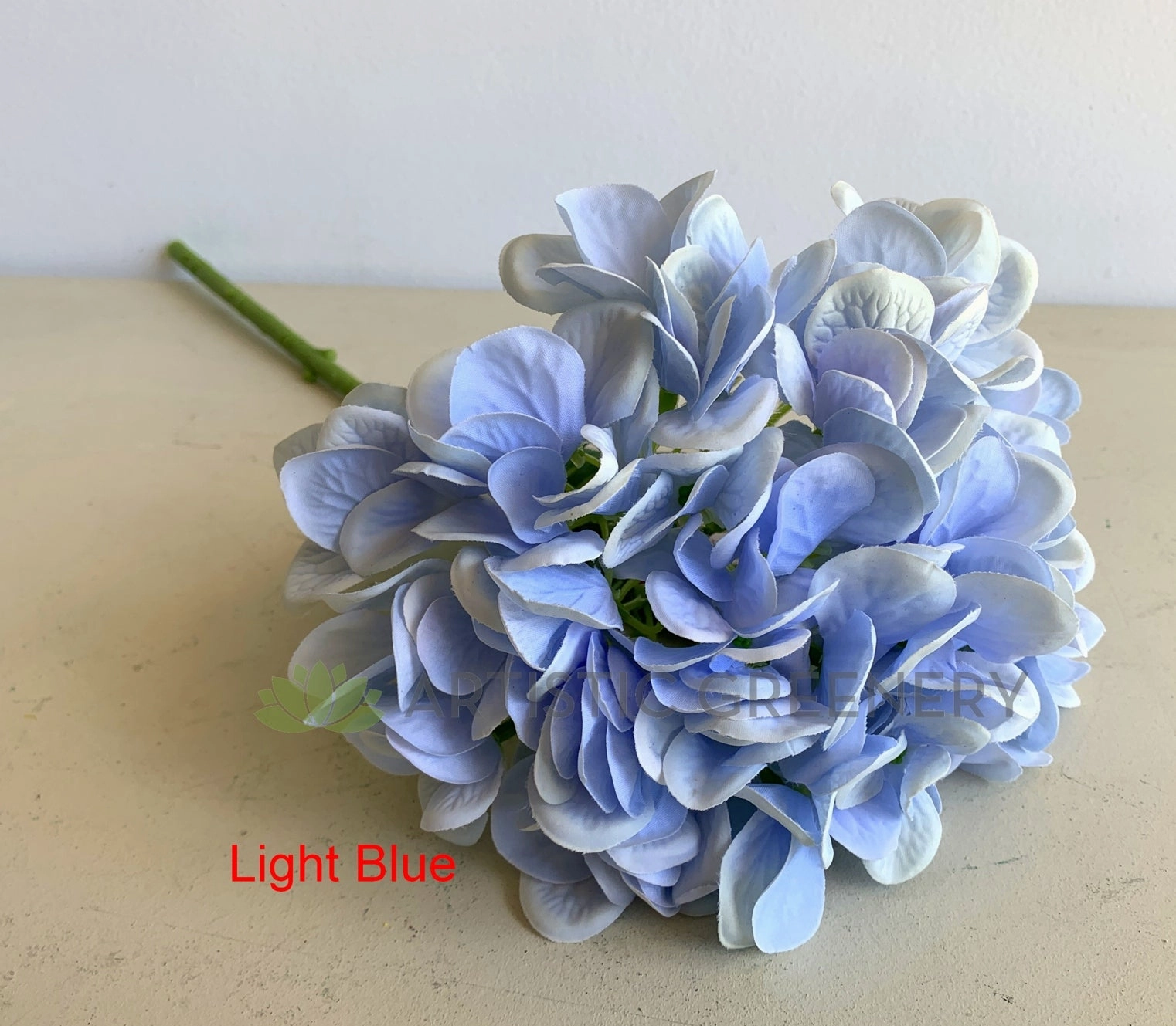 F0307 Latex Hydrangea Single Stem (Real Touch Quality) 49cm 5 Colours