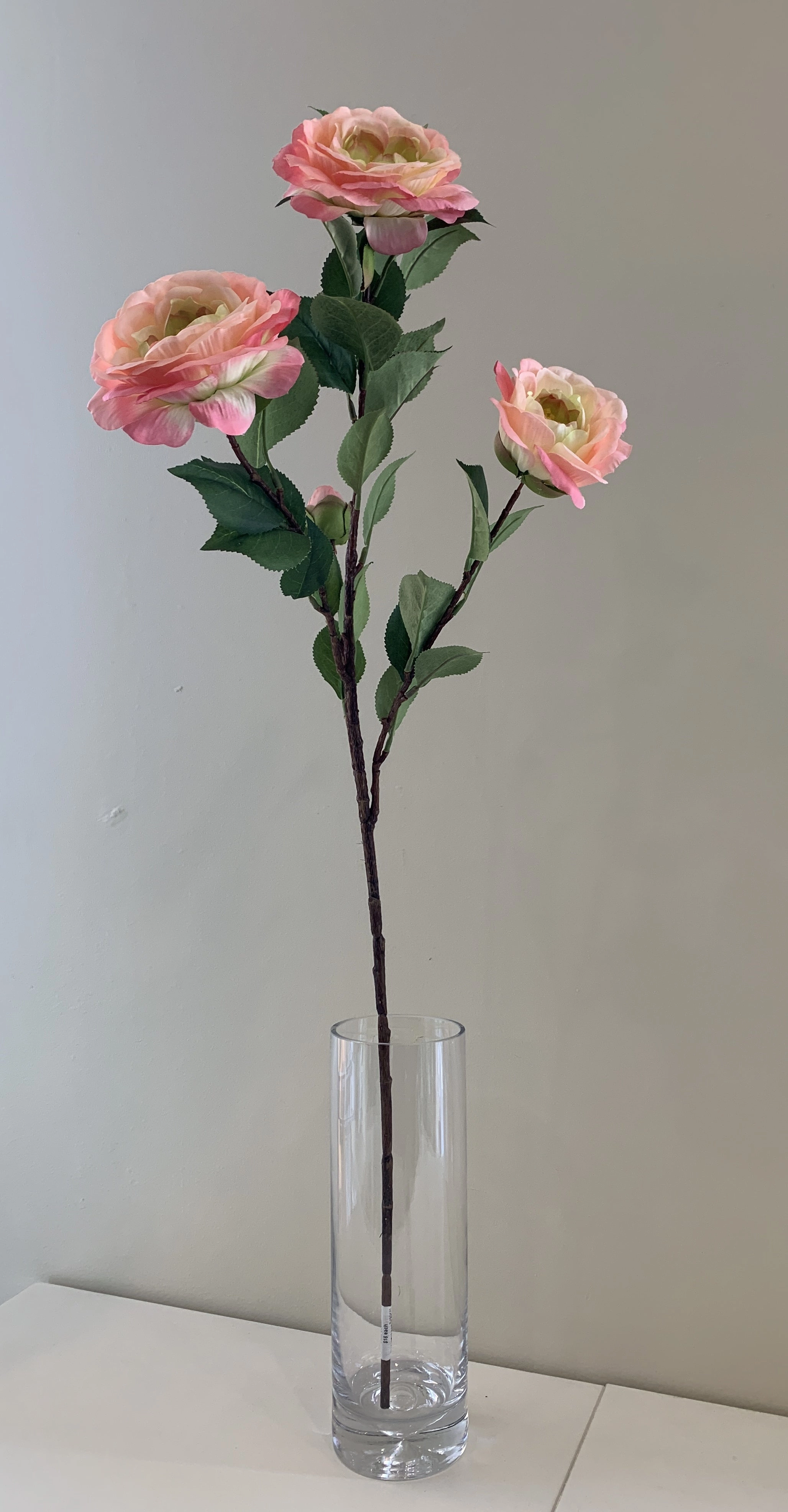F0312 Garden Rose Spray 93cm Pink