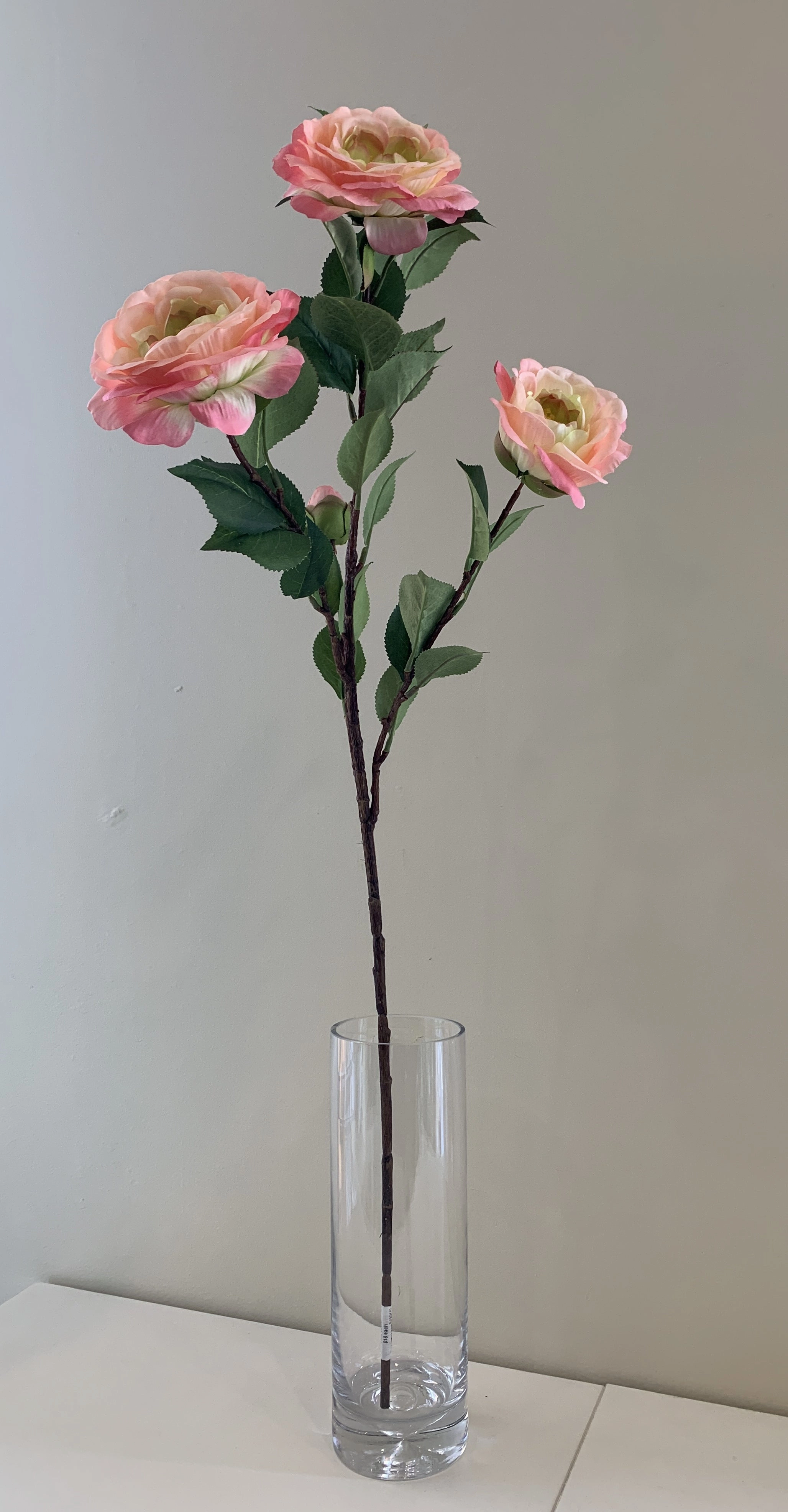 F0312 Garden Rose Spray 93cm Pink