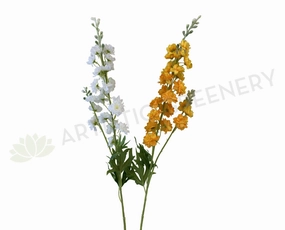 F0317 Delphinium / Stock Flower Stem 86cm White / Orange outdoor greenery  