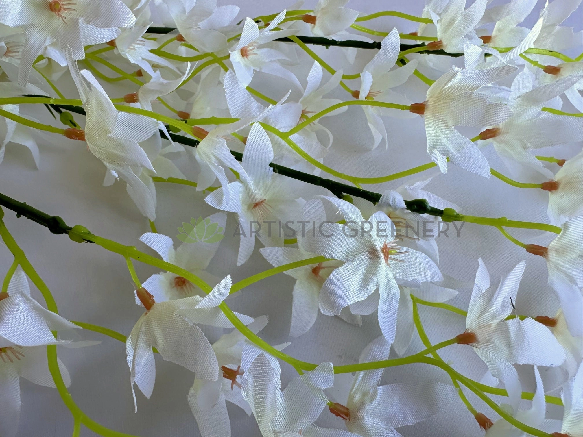 F0319-S90 Spring Flower Spray 116cm WHITE (SPECIAL)