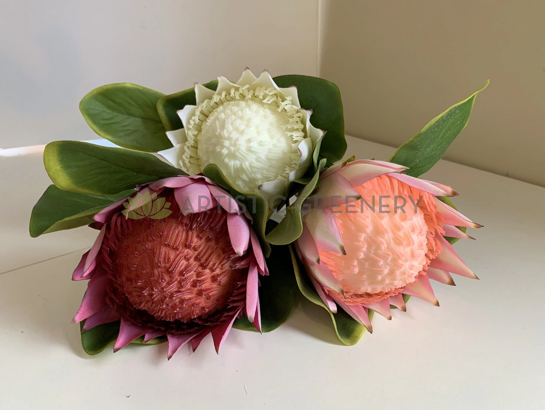 F0320 King Protea Single Stem 65cm 3 Colours
