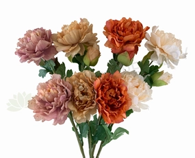 F0321 Peony Spray (Rustic Style) 68cm 4 Colours indoor houseplants  