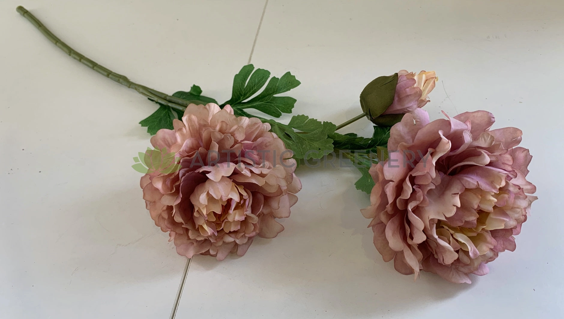 F0321 Peony Spray (Rustic Style) 68cm 4 Colours