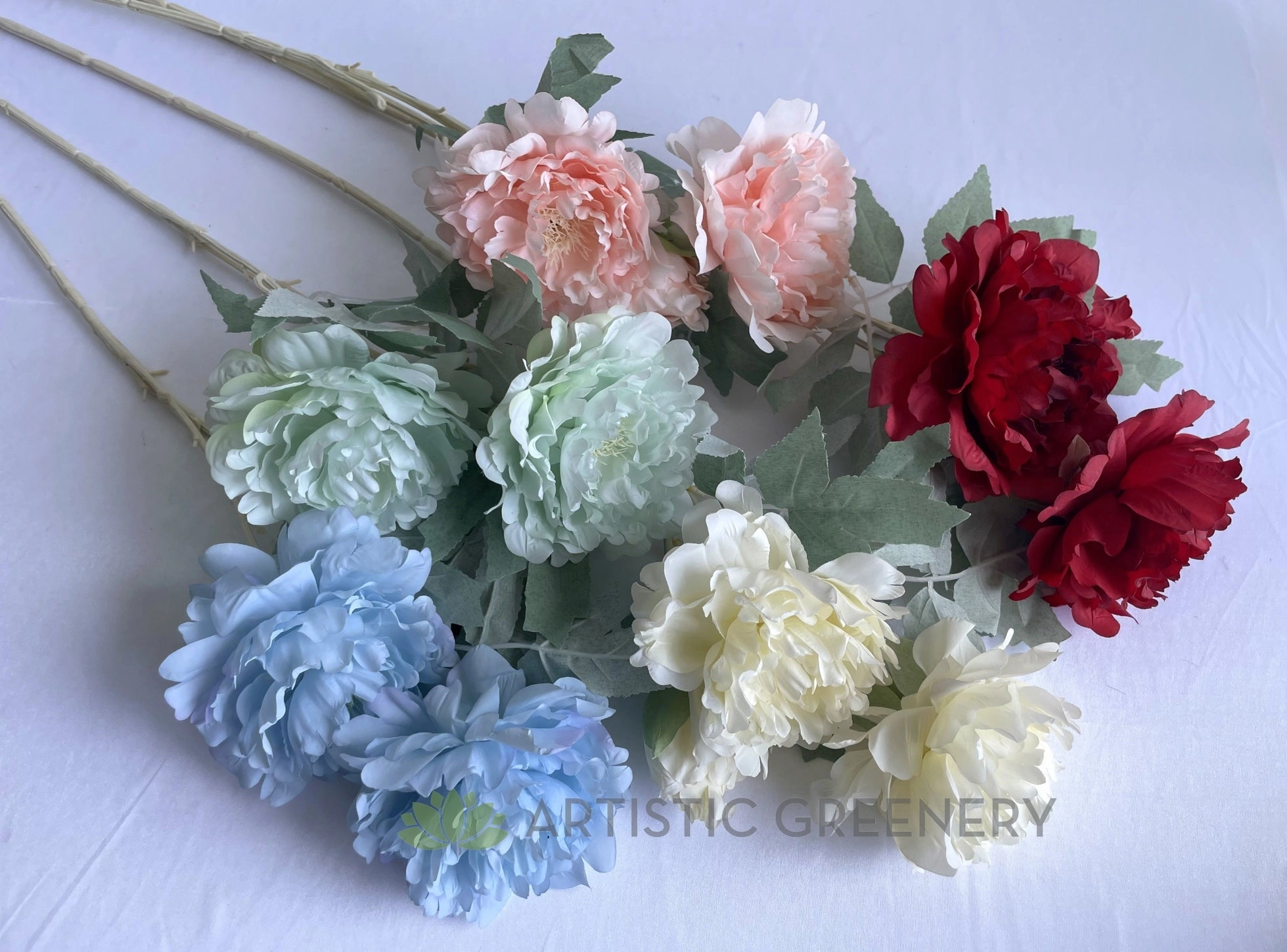F0321N Peony Spray 72cm 5 Colours
