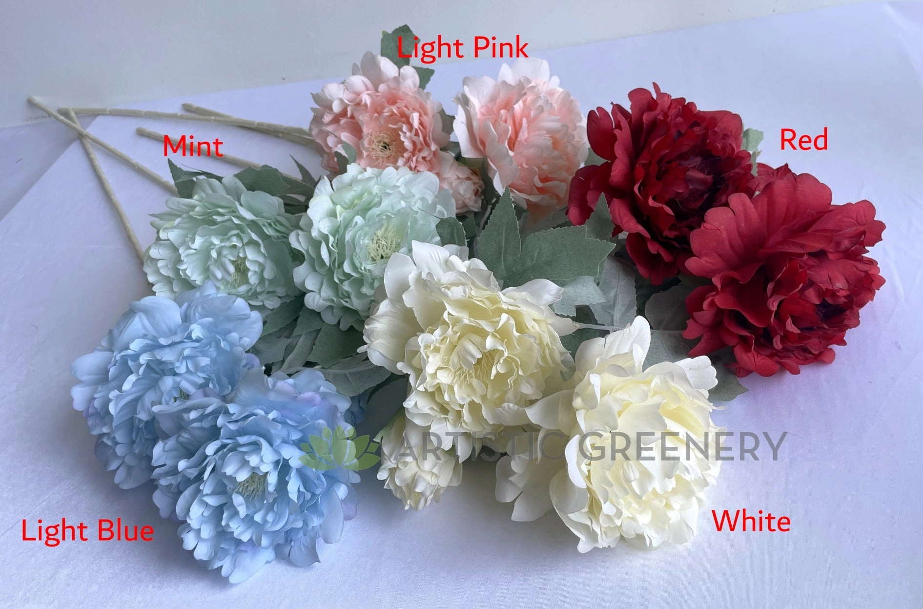 F0321N Peony Spray 72cm 5 Colours