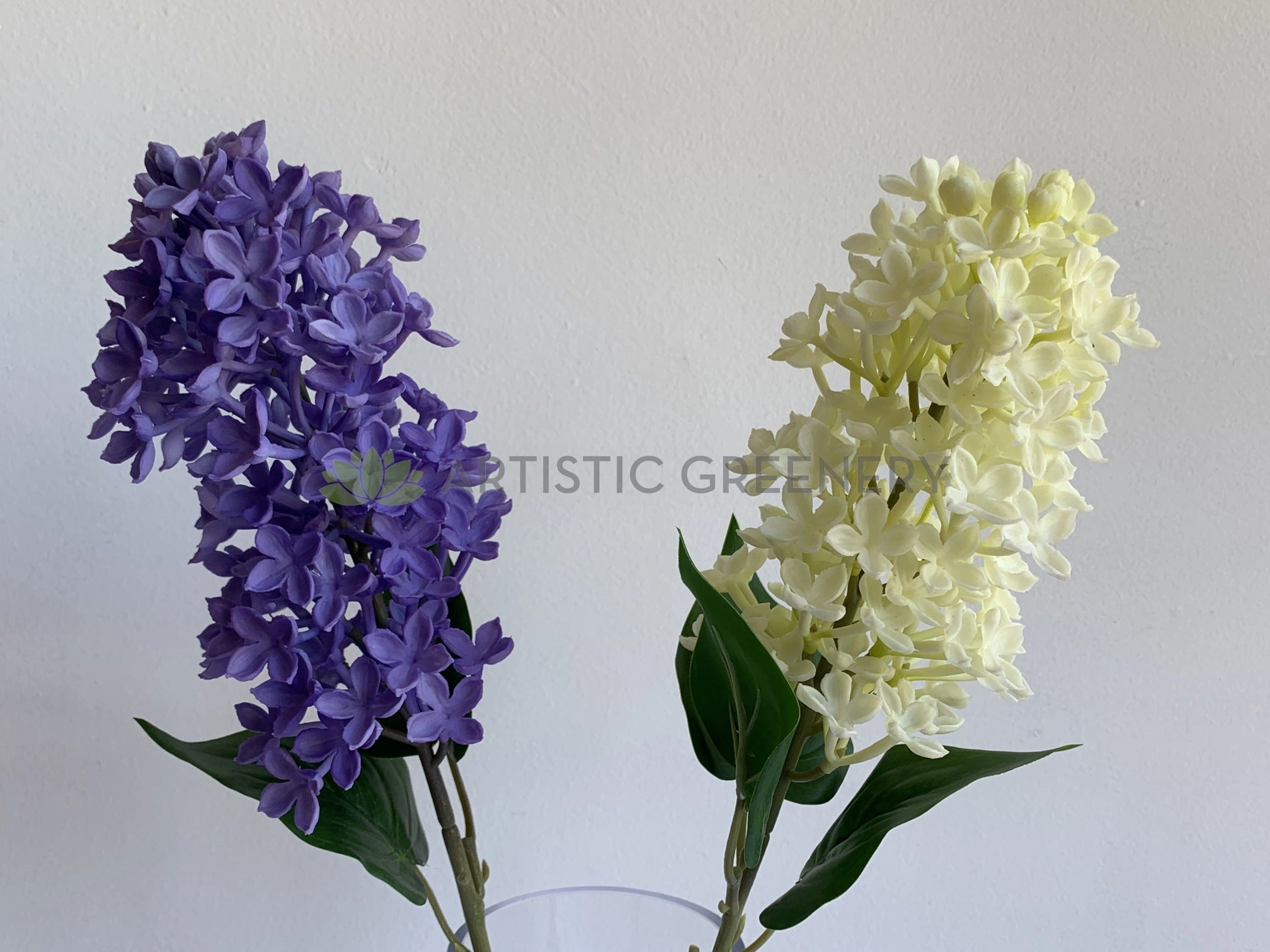 F0327 Hyacinth Stem (Real Touch Quality) 54cm Purple / White