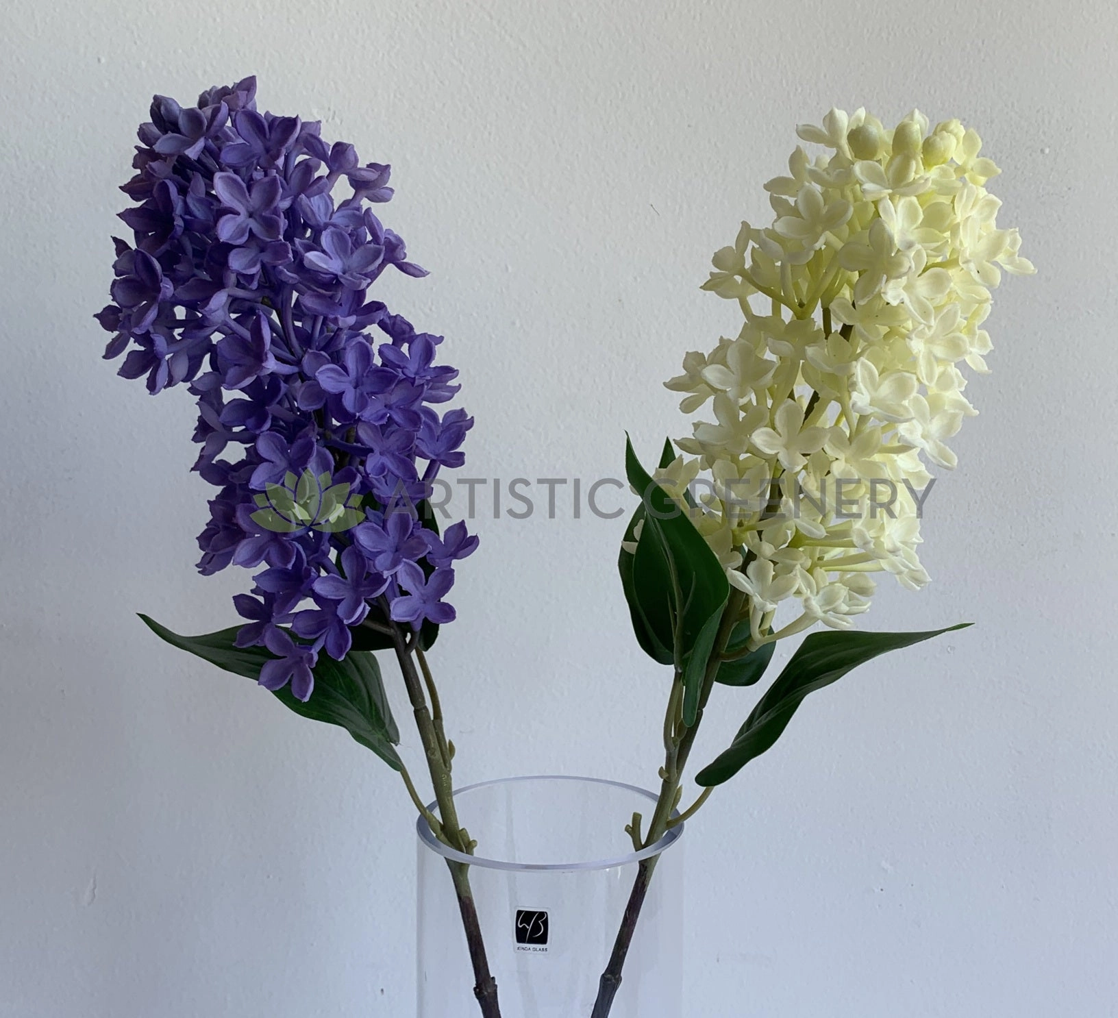 F0327 Hyacinth Stem (Real Touch Quality) 54cm Purple / White