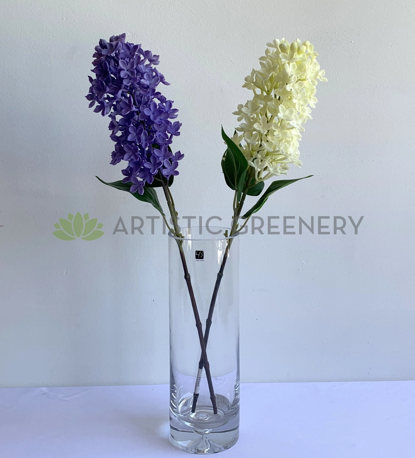 F0327 Hyacinth Stem (Real Touch Quality) 54cm Purple / White