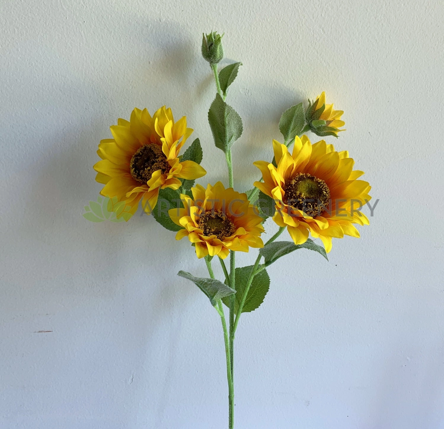 F0332 Sunflower Spray 61cm Yellow