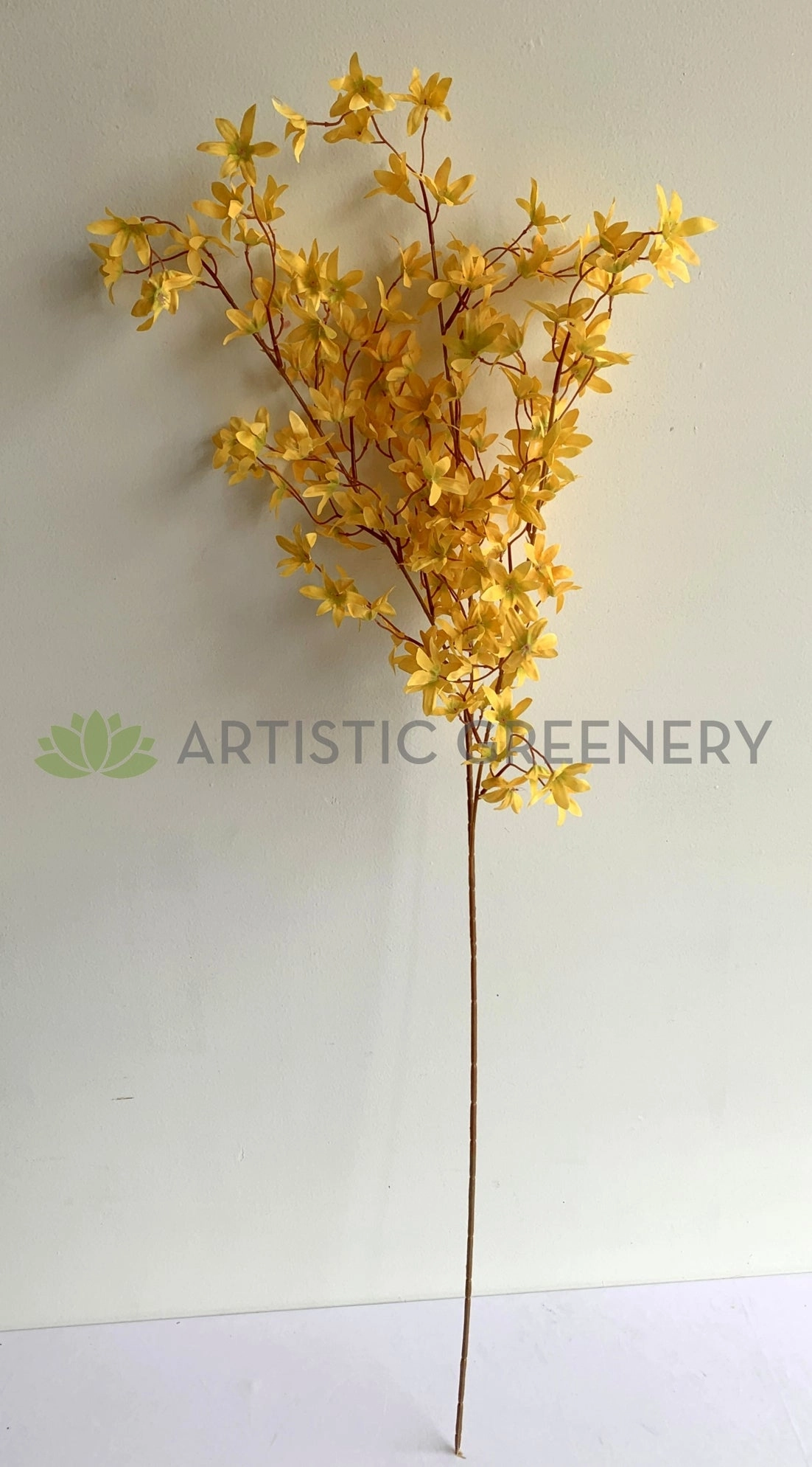 F0335 Spring Flower Spray 121cm Mustard
