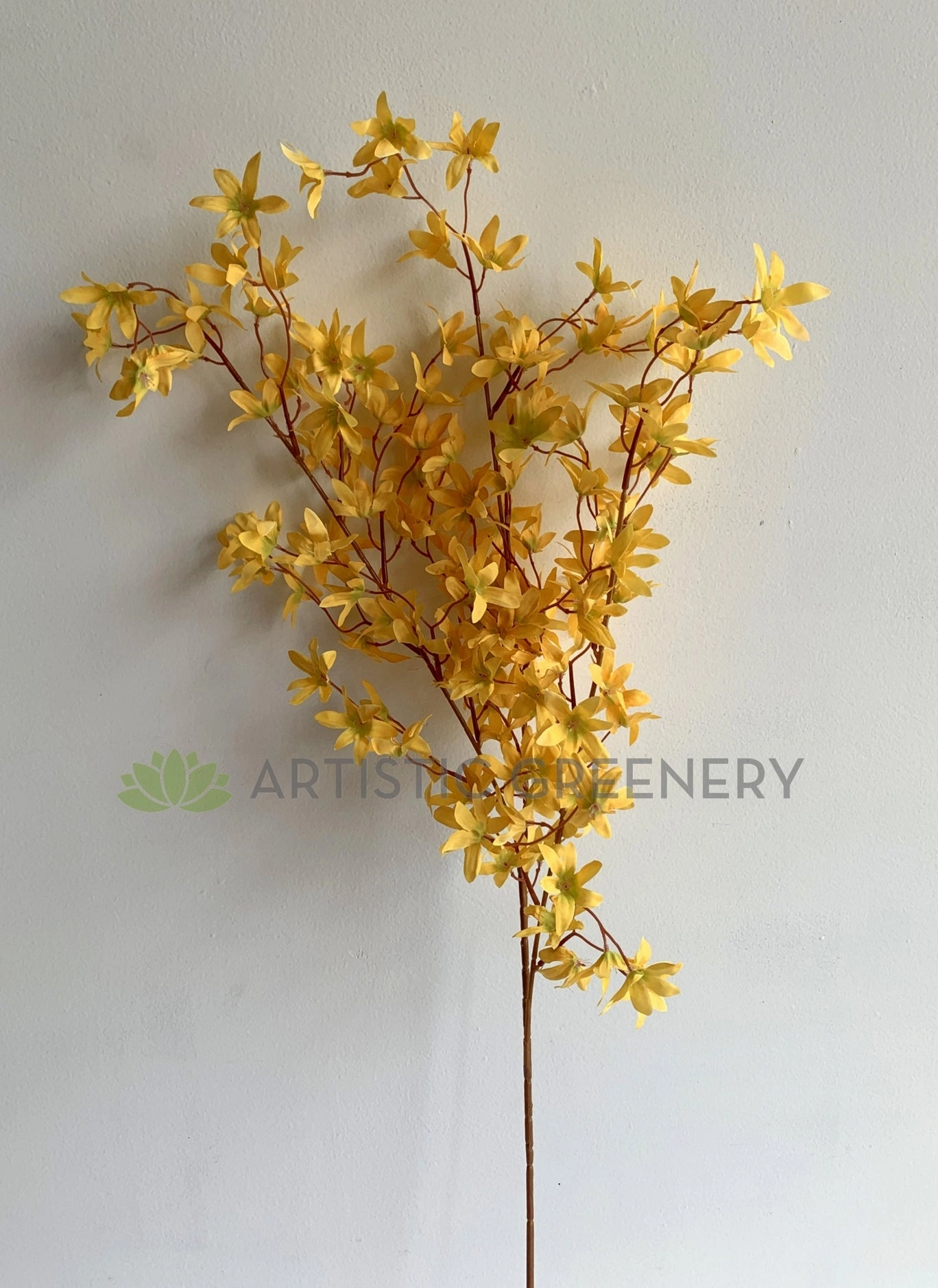 F0335 Spring Flower Spray 121cm Mustard