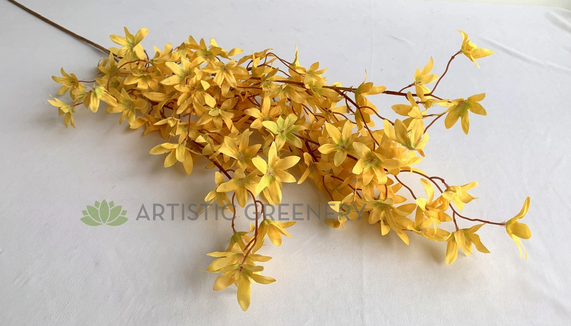 F0335 Spring Flower Spray 121cm Mustard