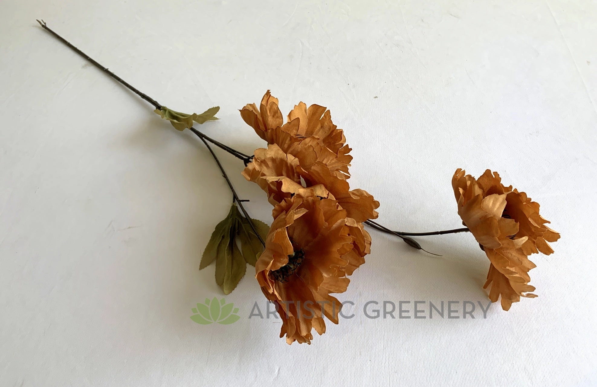 F0342 Magnolia / Poppy Spray 87cm Light Brown