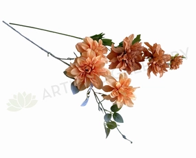 F0345 Dahlia Spray 73cm Light Orange / Dark Orange outdoor greenery  