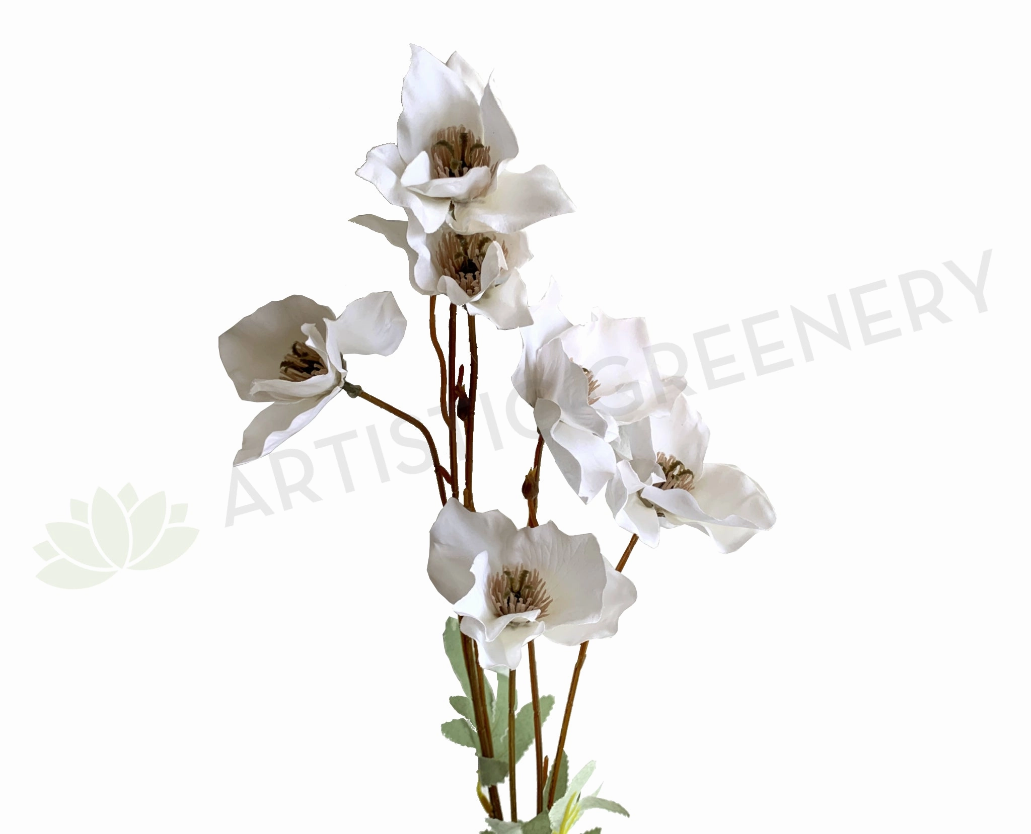 F0346 Hellebore Spray 79cm White outdoor greenery  