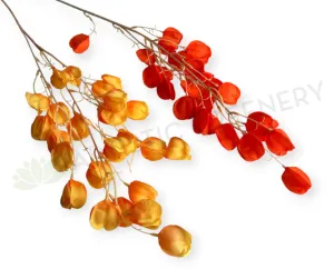 F0347-S92 Flower Pod Spray 88cm Orange / Bright Orange dried green plant  