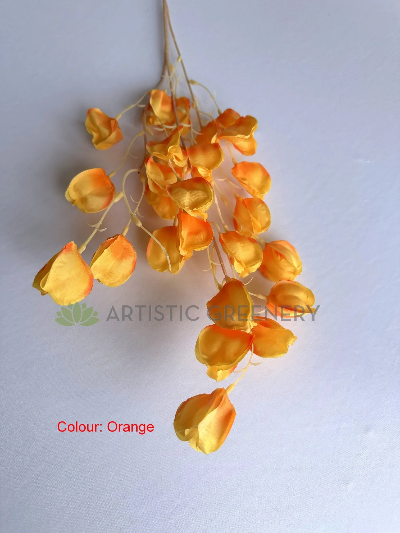 F0347-S92 Flower Pod Spray 88cm Orange / Bright Orange