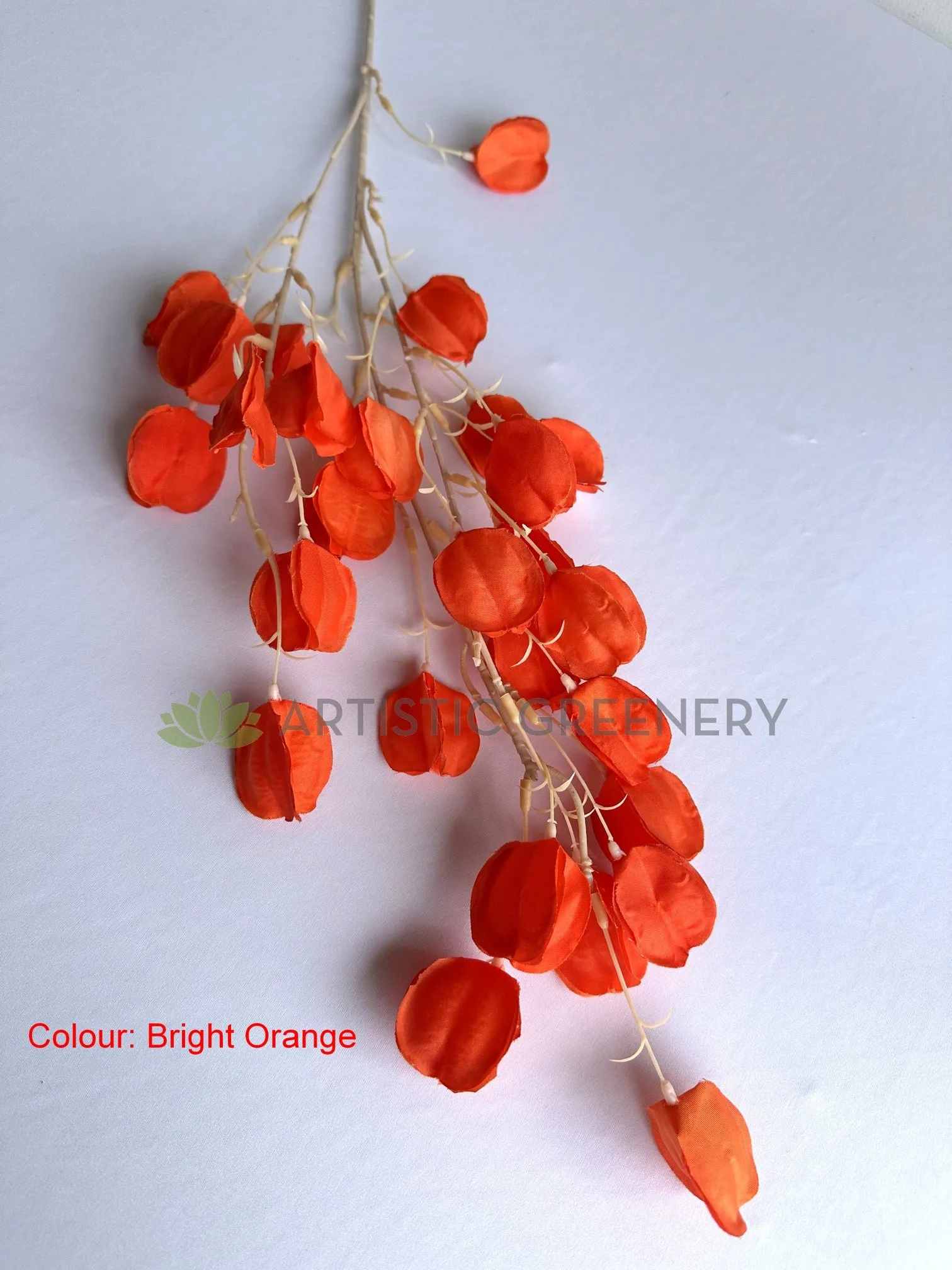 F0347-S92 Flower Pod Spray 88cm Orange / Bright Orange