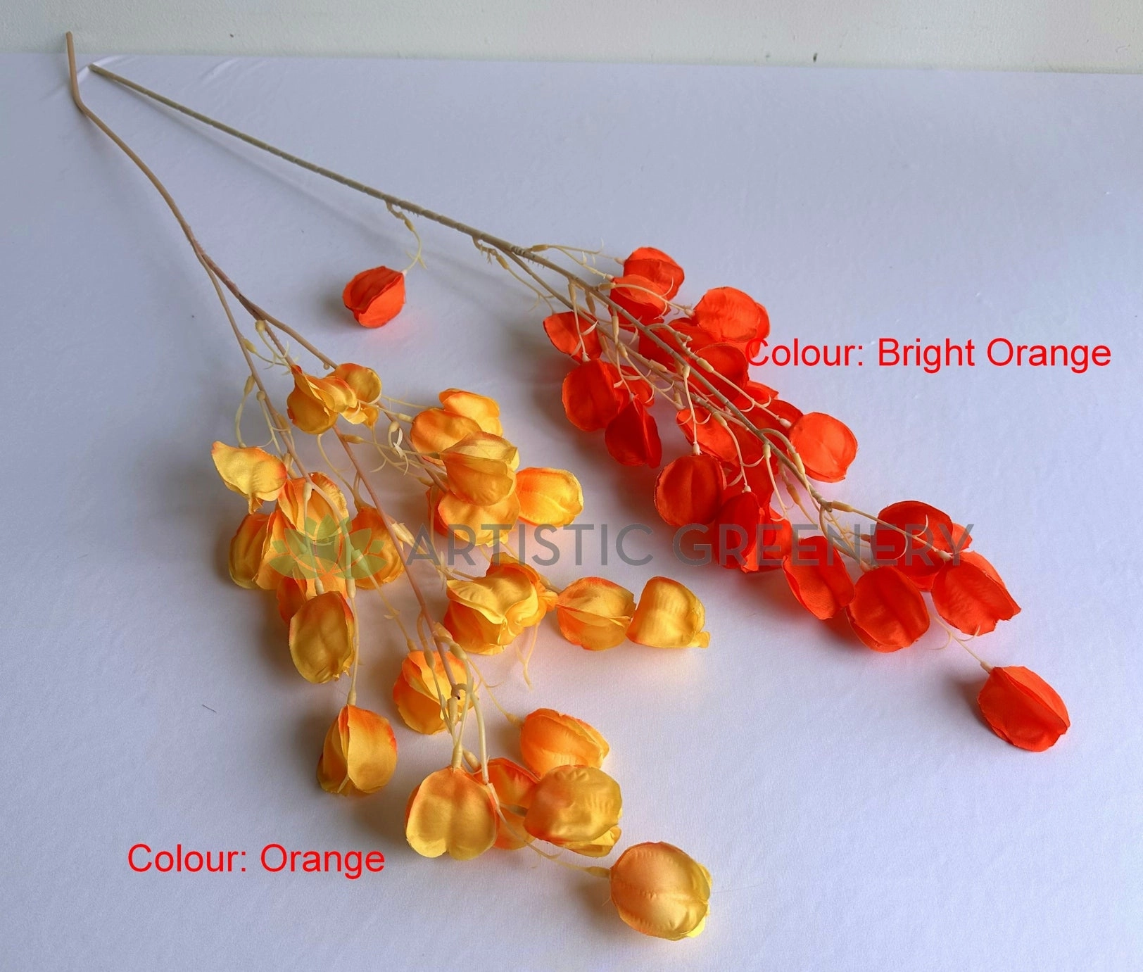 F0347-S92 Flower Pod Spray 88cm Orange / Bright Orange