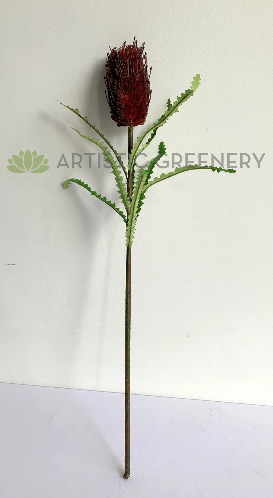 F0352 Banksia Stem 72cm Dark Red