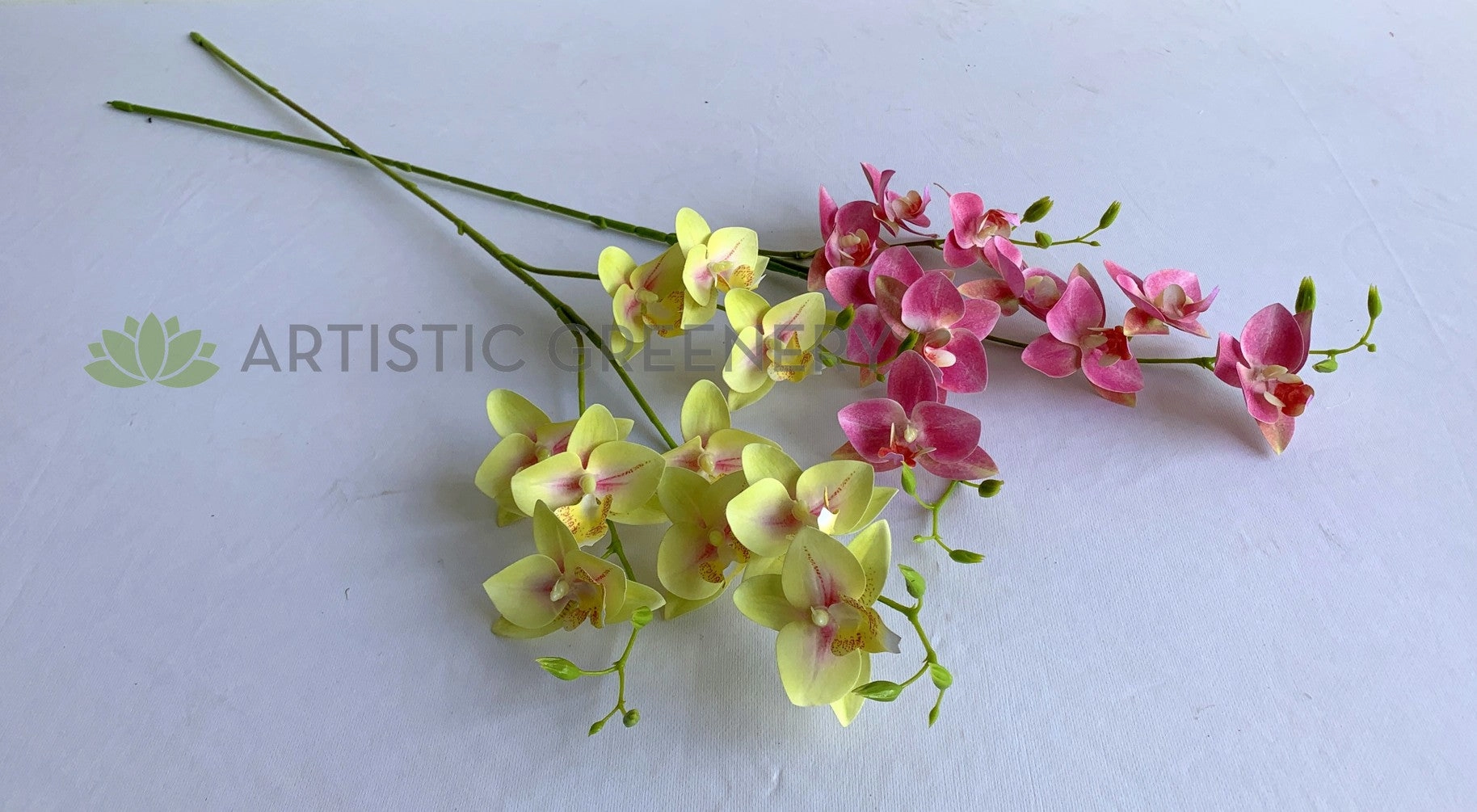 F0357 Orchid Spray 83cm Pink / Light Yellow