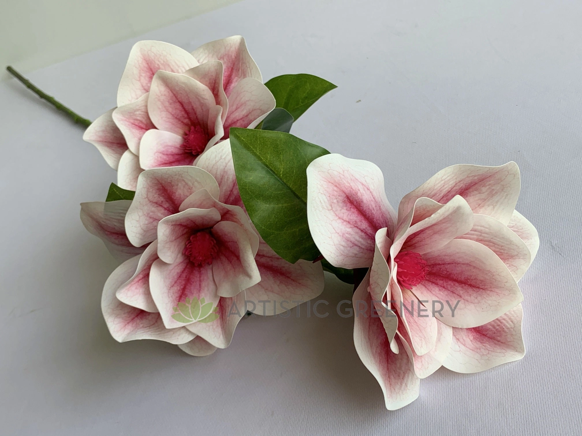 F0358 Large Magnolia Spray (Latex) 96cm Pink