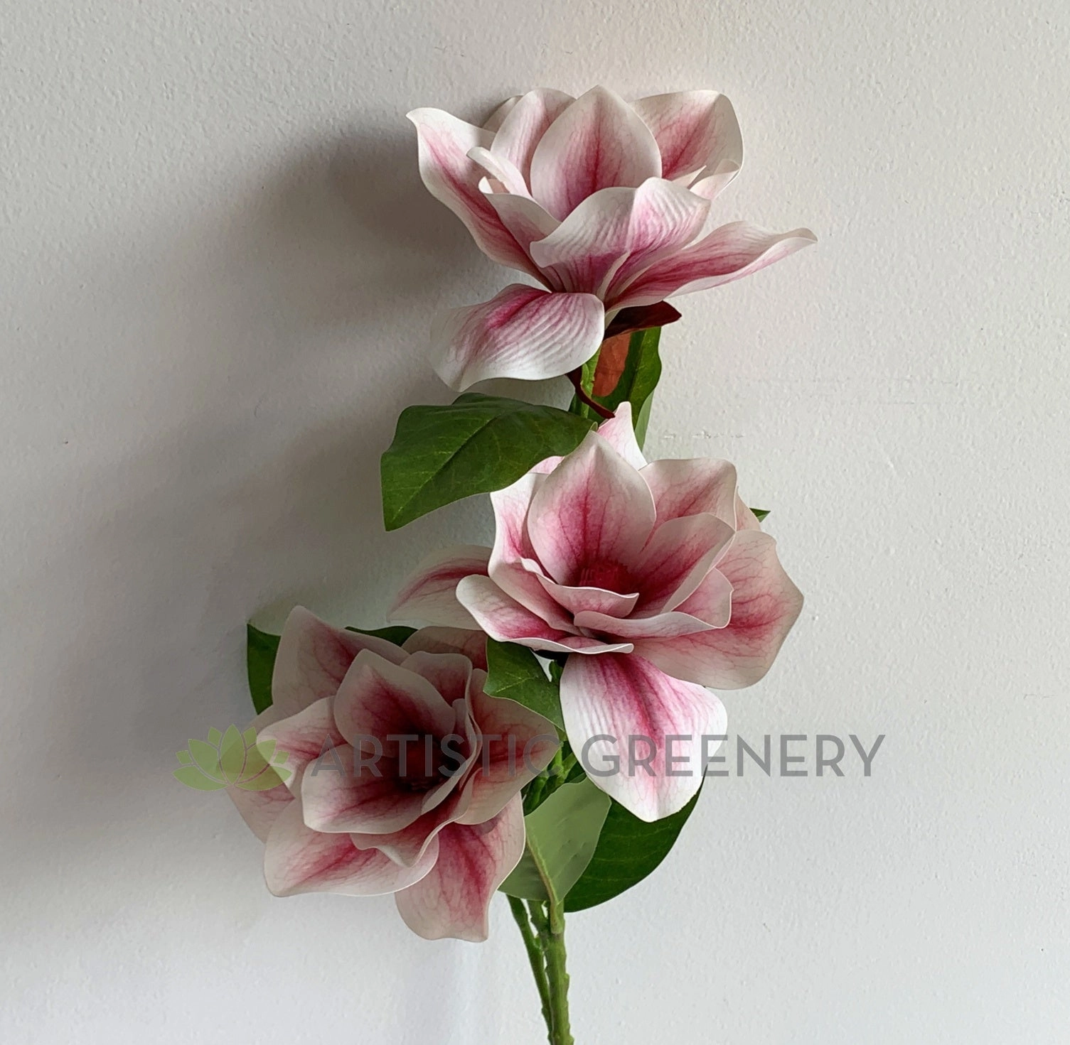 F0358 Large Magnolia Spray (Latex) 96cm Pink