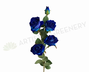 F0359 Deluxe Velvet Rose Spray 84cm Blue indoor houseplants  