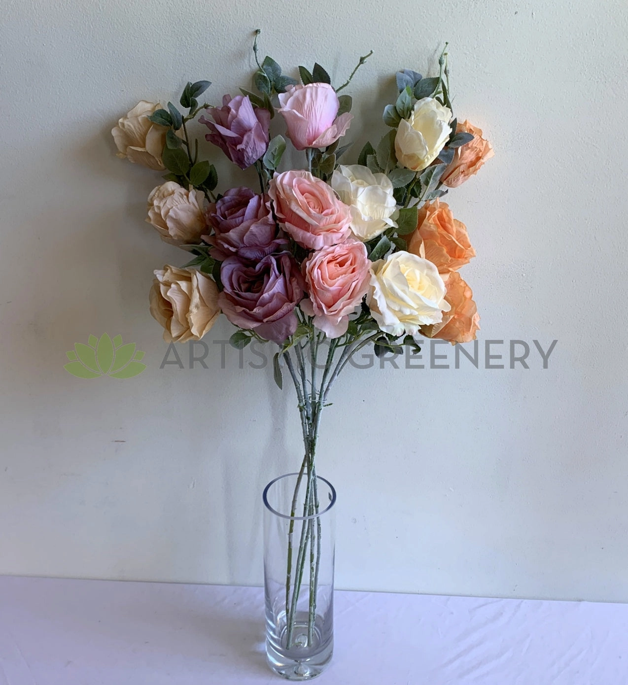 F0367 Elegant Rose Spray 87cm 5 Colours