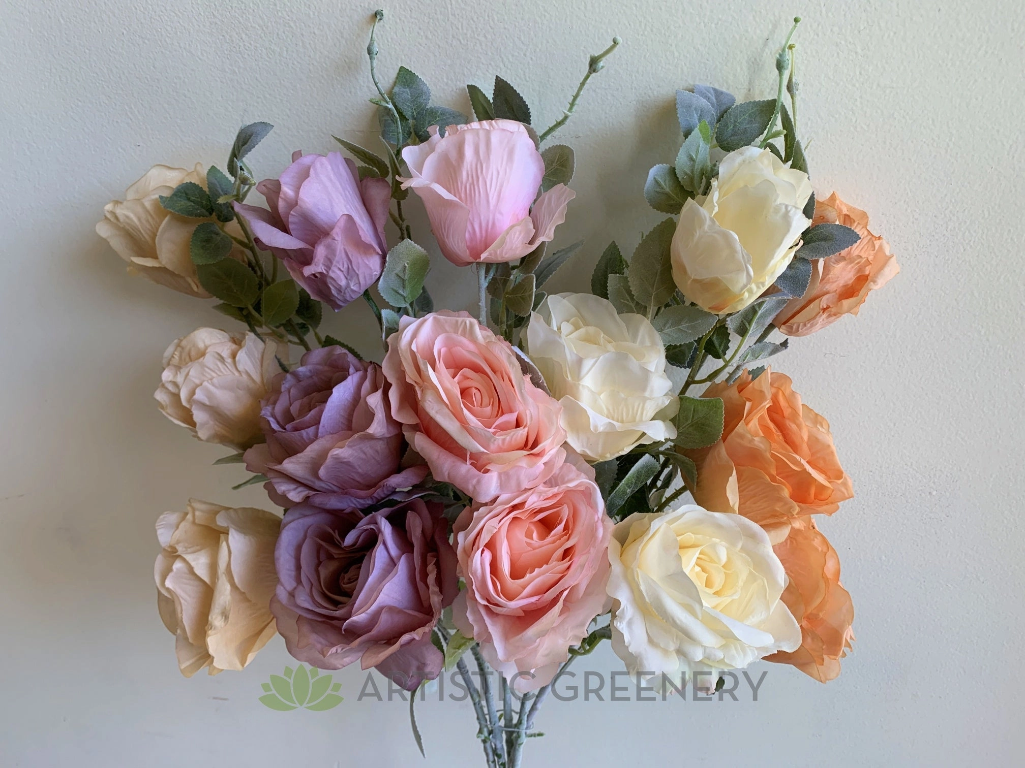 F0367 Elegant Rose Spray 87cm 5 Colours