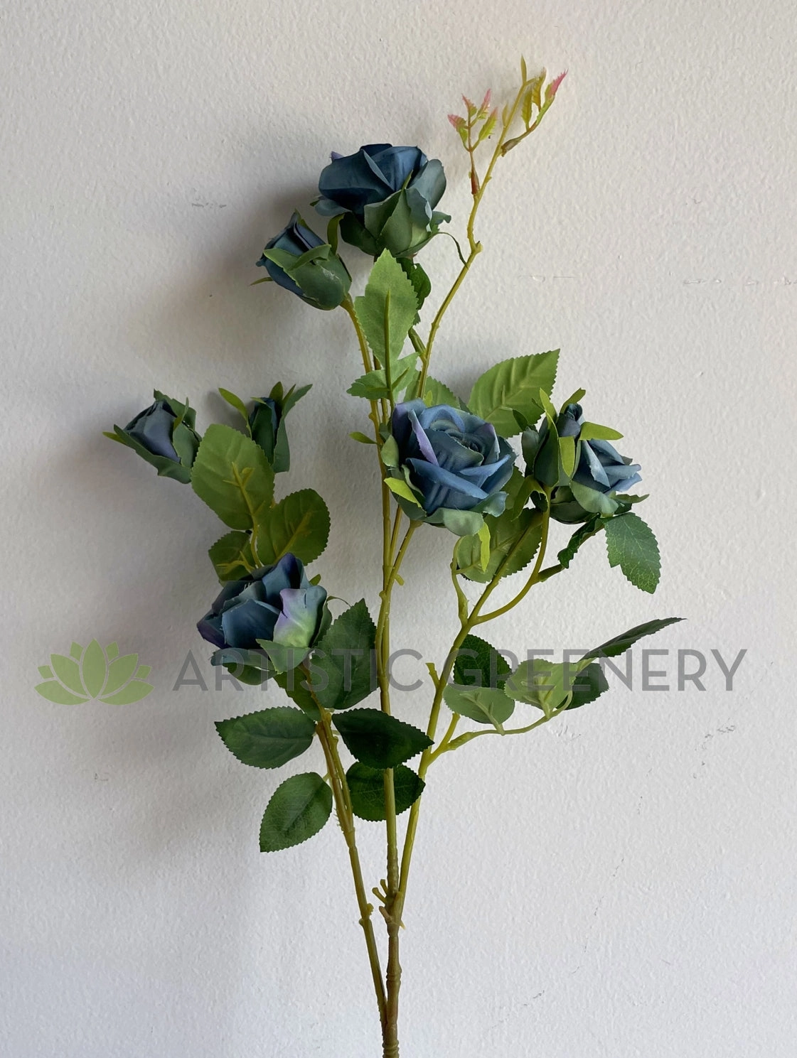 F0373 Teal Rose Spray 68cm