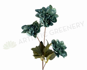 F0374 Teal Dahlia Spray 62cm outdoor greenery  