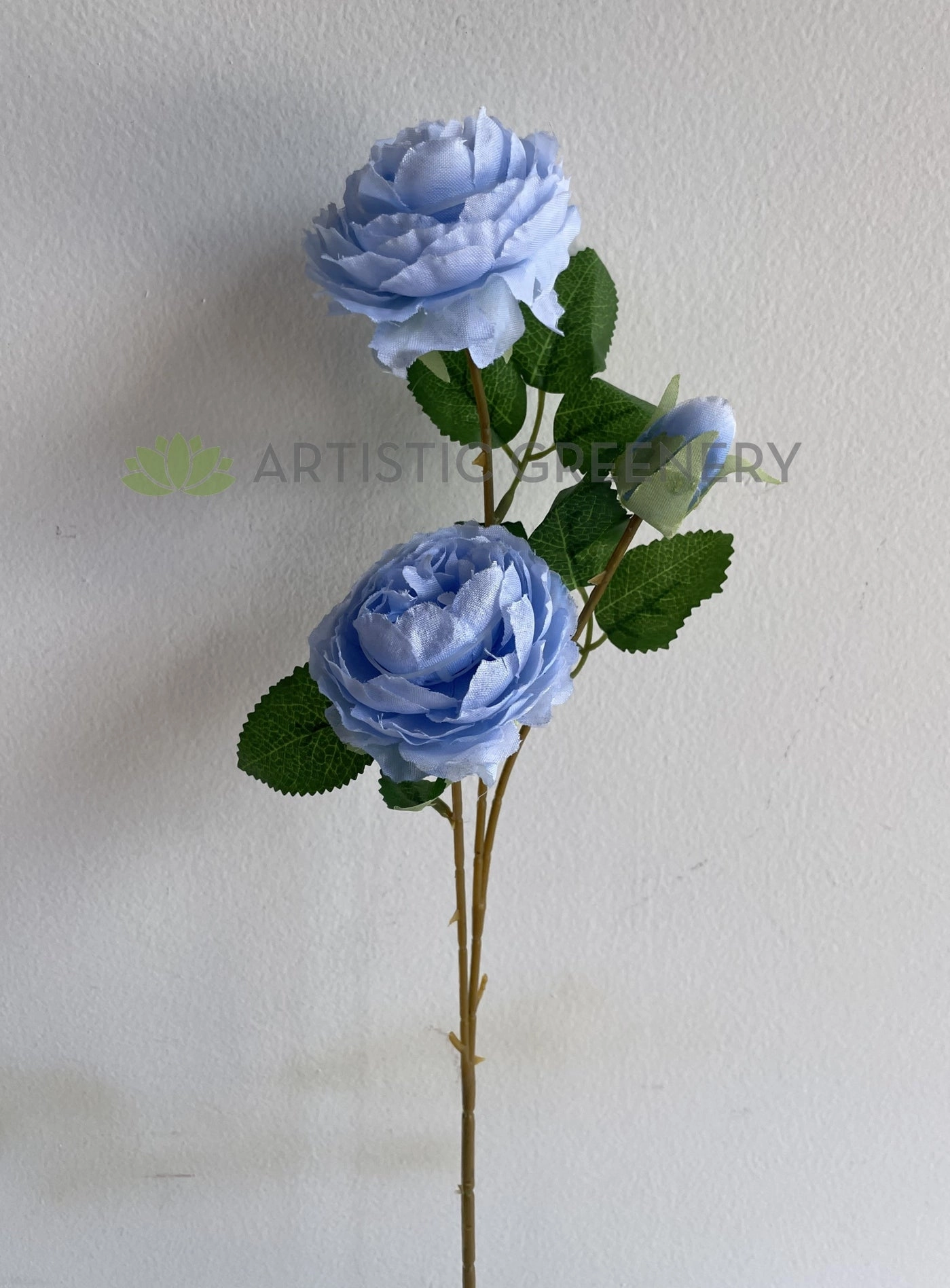F0375 Ranunculus Spray 63cm Light Blue