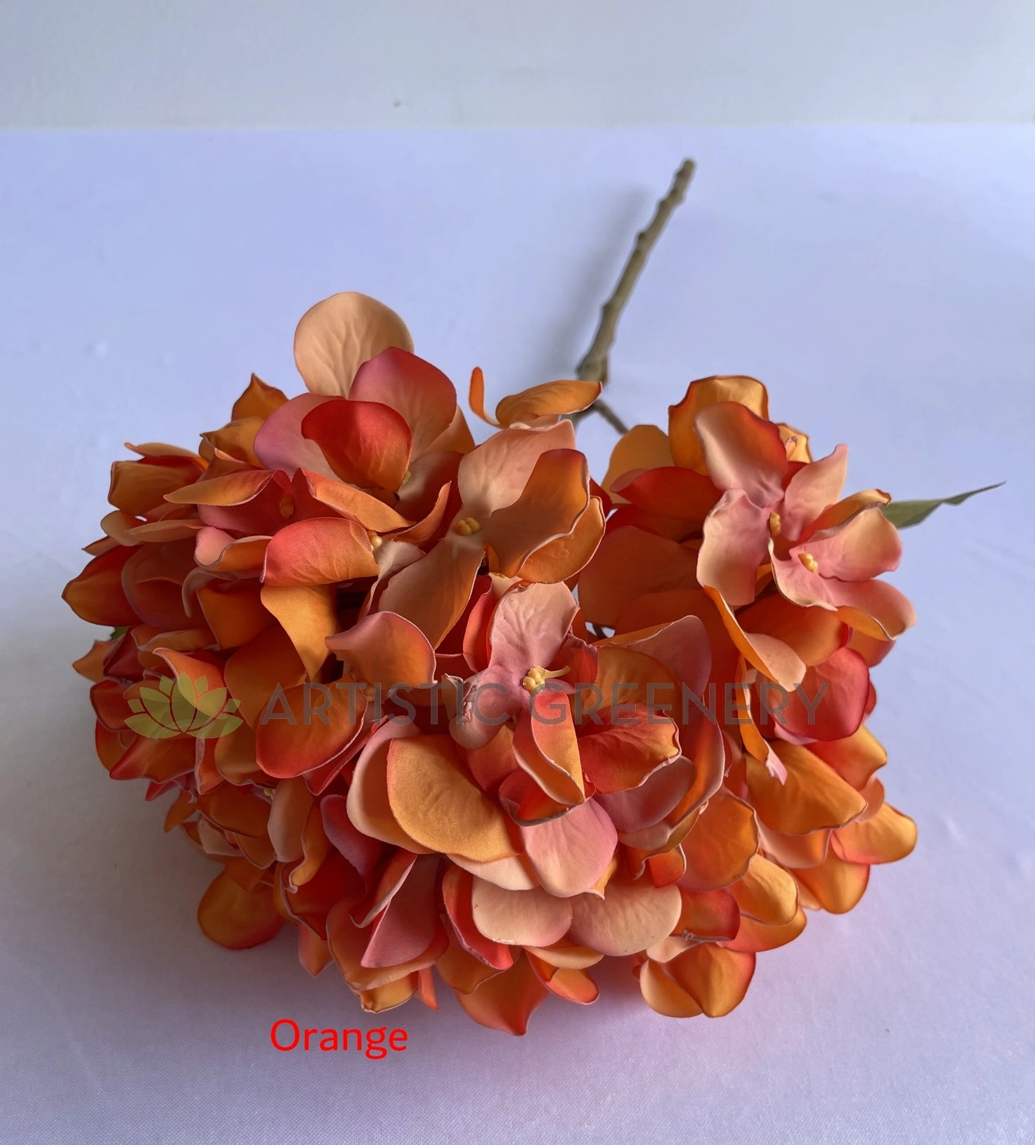 F0376 Dried Style Hydrangea Stem 53cm (21cm Diameter) 4 Colours