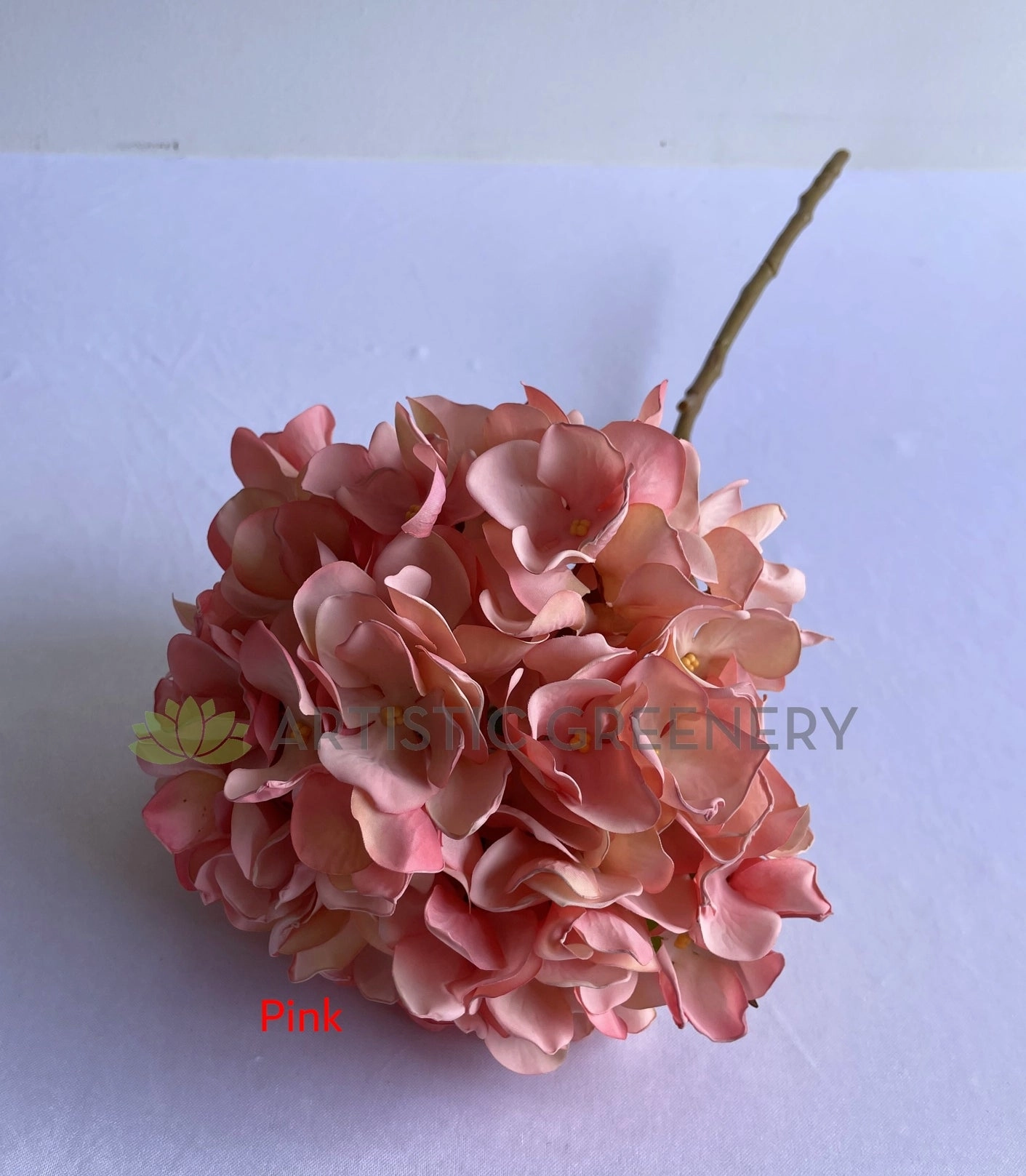 F0376 Dried Style Hydrangea Stem 53cm (21cm Diameter) 4 Colours