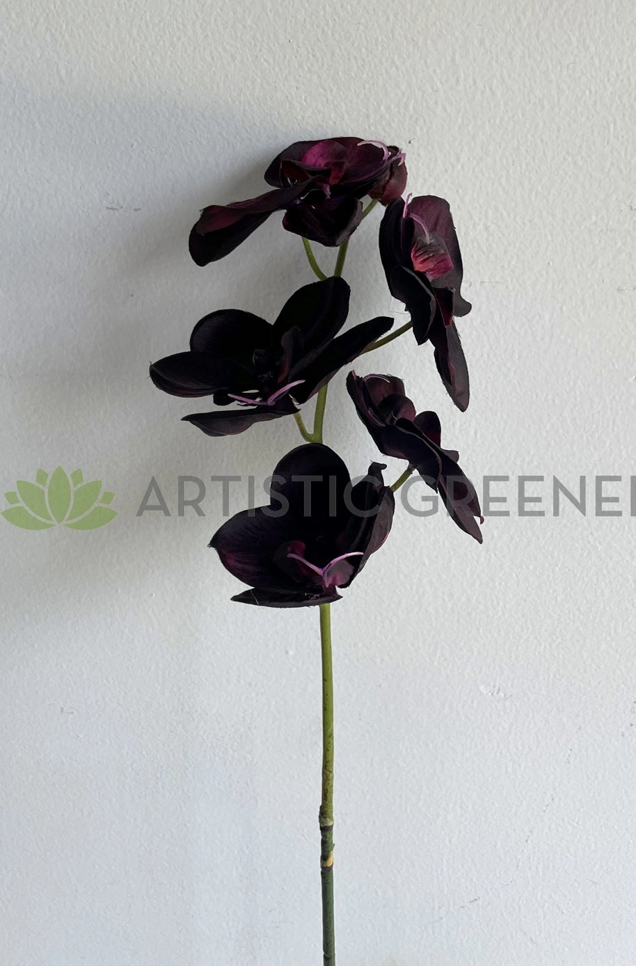 F0381 Dark Purple Orchid Spray 67cm