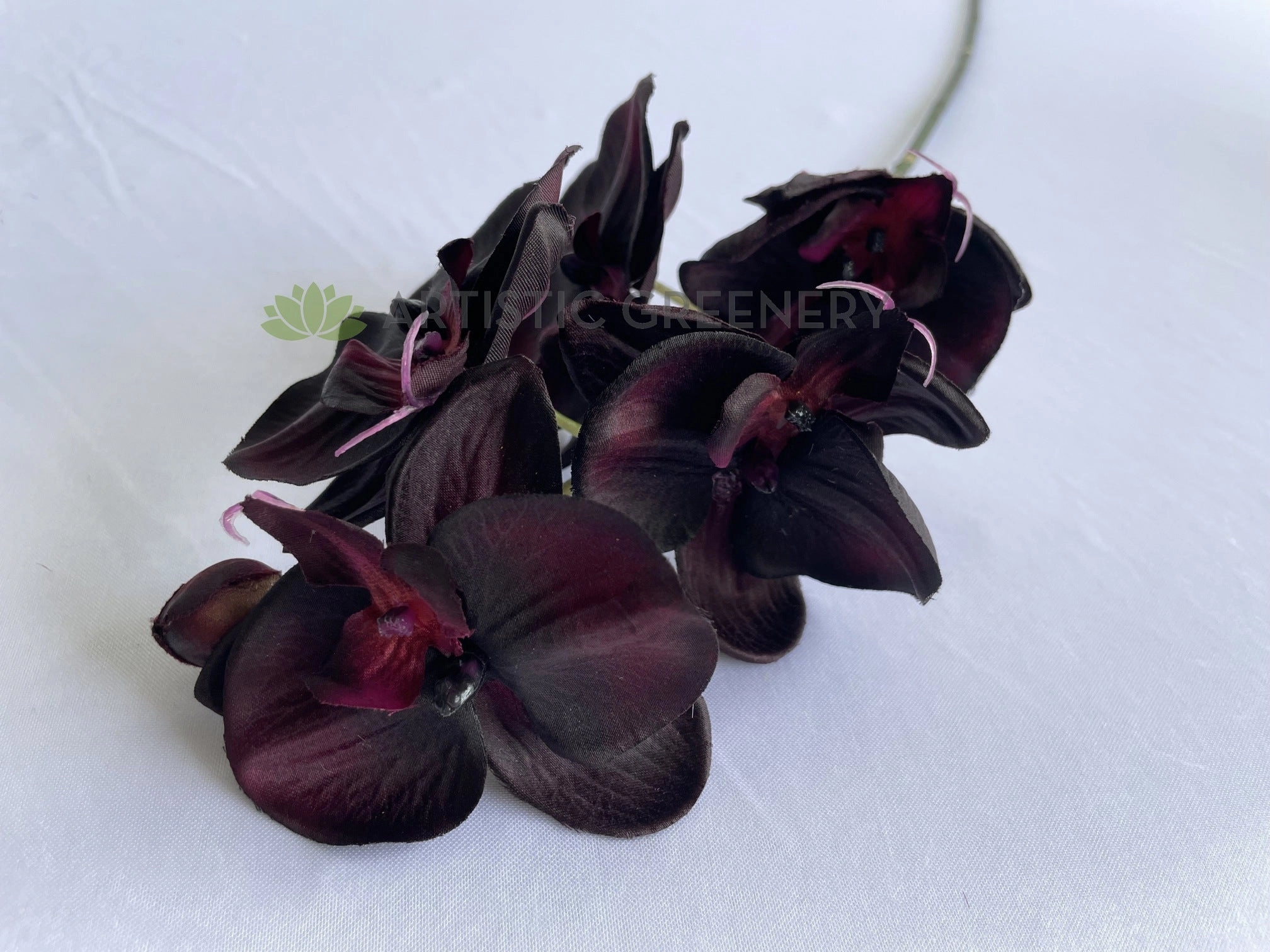 F0381 Dark Purple Orchid Spray 67cm