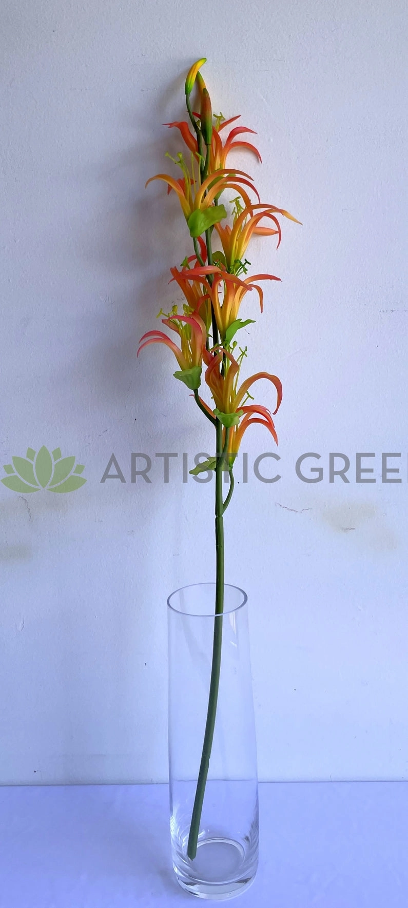 F0390 Orange Tropical Flower Stem 83cm